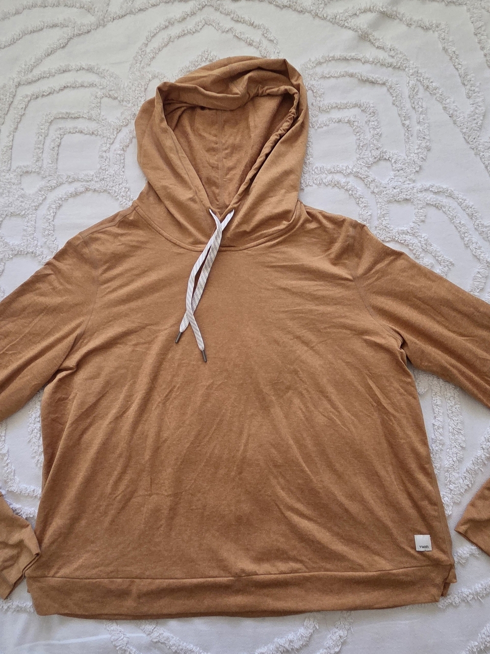 Vuori Camel Brown Lightweight Hooded Pullover